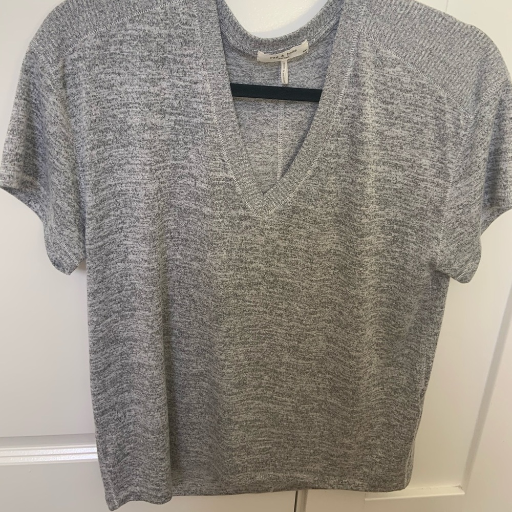 Rag & bone, S, heather grey top.